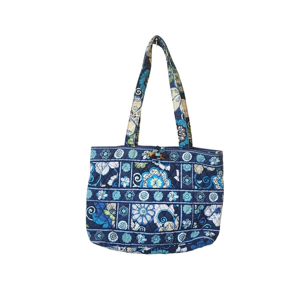 Retired Vera Bradley Quilted Cotton Mod Floral Tic Tac Tote Bag Cottagecore Boho
